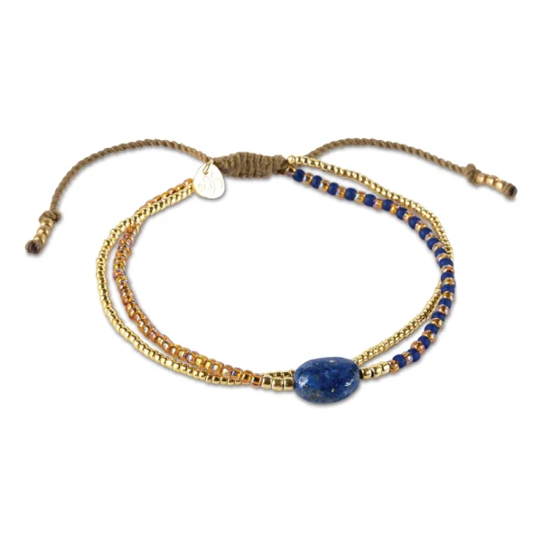 Fraaie Soothing lapis lazuli armband verstelbaar van A Beautiful Story