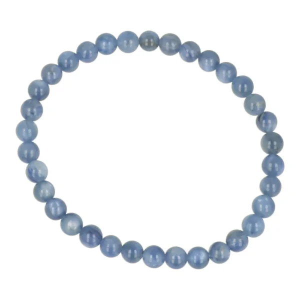 Fraaie blauwe kyaniet kinderarmband met kralen van 4mm