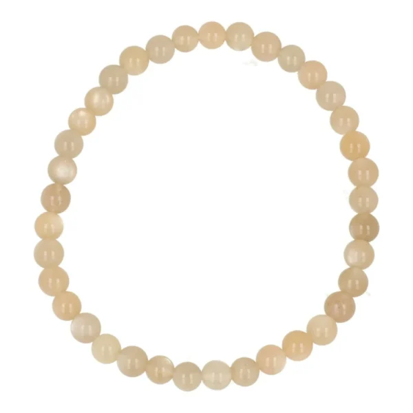 Maansteen kinderarmband met kralen van 4mm