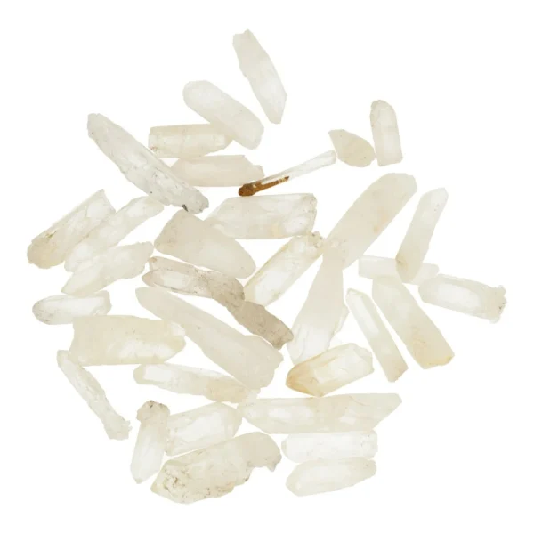 Leuke kleine bergkristal uitjes van 2-4cm lang in zakje van 100 gram