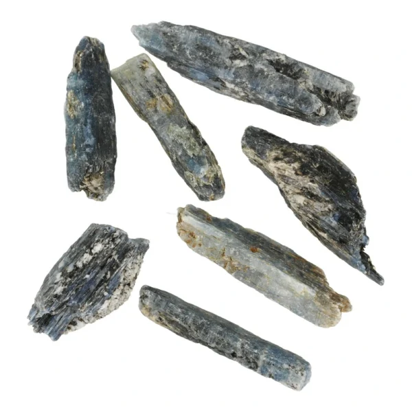 UV reactieve blauwe kyaniet van 4-6cm uit Zimbabwe