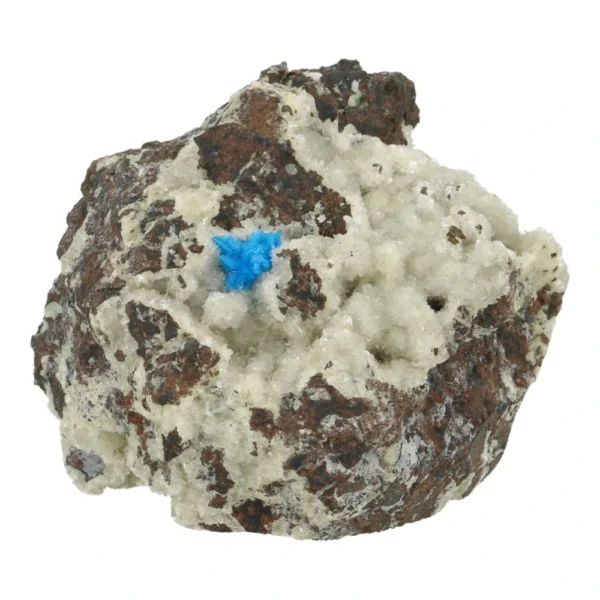 Leuk cluster met felblauw cavansiet kristal op matrix (nr.2)