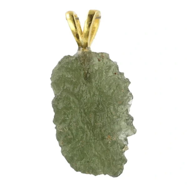 Fraaie moldaviet hanger met gouden oogje (nr.2)