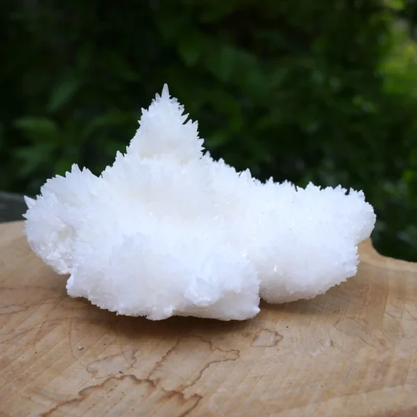 Fraai cluster witte aragoniet uit Mexico (nr.1) met heldere kristallen.
