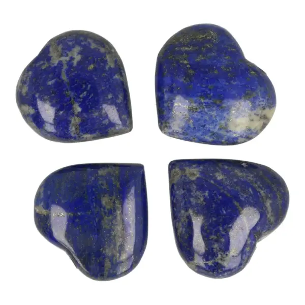 Fraaie blauwe lapis lazuli harten van ongeveer 5,5cm breed