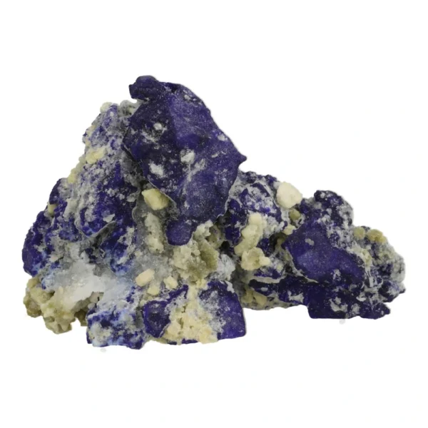 Cluster met donkerblauwe lazuriet kristallen (nr.4) uit Afghanistan