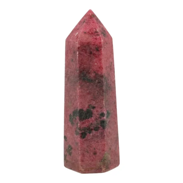 Fraaie heldere roze rhodoniet toren van 138mm hoog