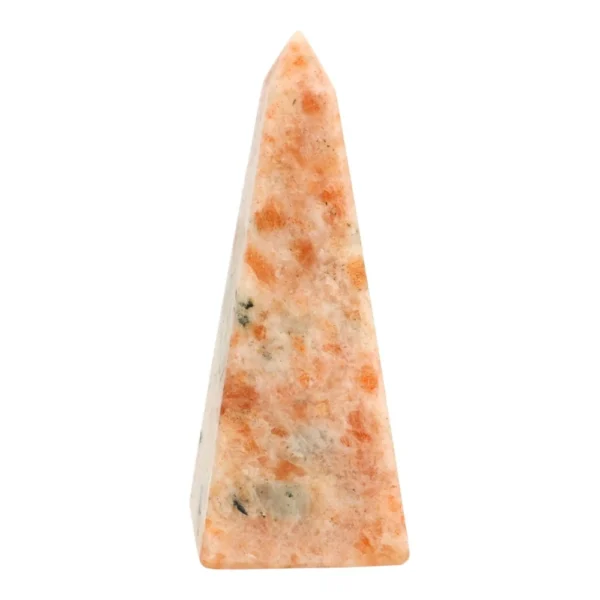 Mooie heldere zonnesteen obelisk van 81mm hoog