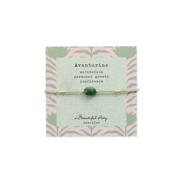 Groene aventurijn armband Wanting van a beautiful story