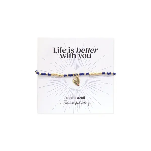 Lapis lazuli armband Sweetheart a beautiful story met schuifsluiting