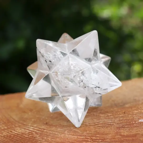 Bergkristal dodecaëder ster met breedte van 52mm