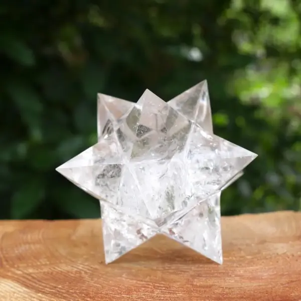 Bergkristal dodecaëder ster van 8cm uit Brazilië