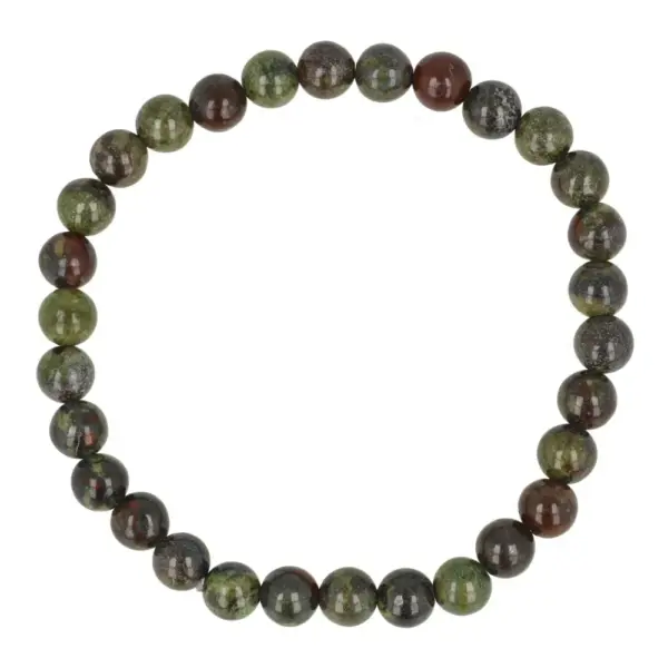 Drakenbloedsteen armband met kralen van 6mm op rekbaar koord