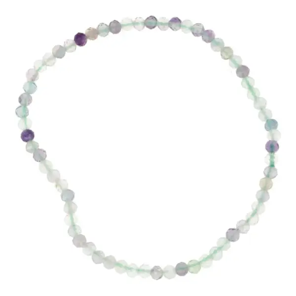 Regenboog fluoriet armband met facet geslepen kralen van 3mm