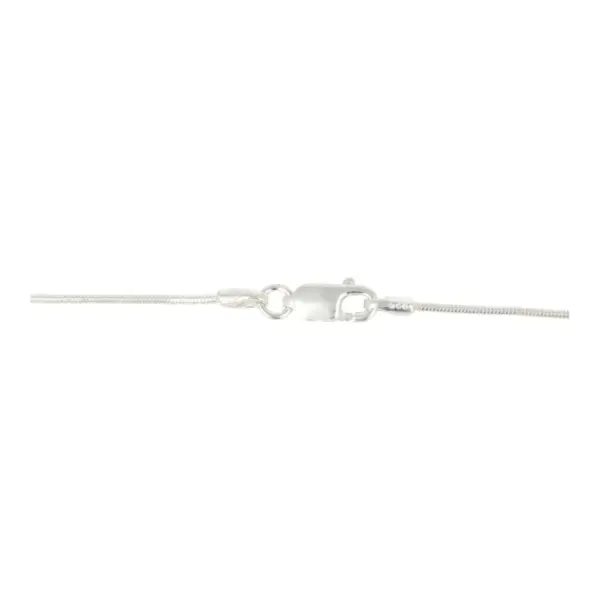 Fraaie zilveren slang ketting met diameter van 1mm