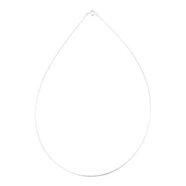 Fraaie zilveren spanketting van .2mm en 45cm lang met plat oogje