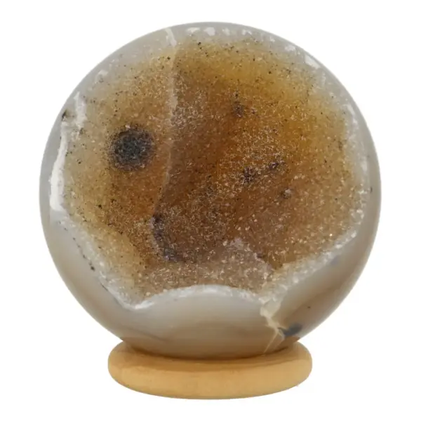 Fraaie agaat geode bol van 55mm met grote holte