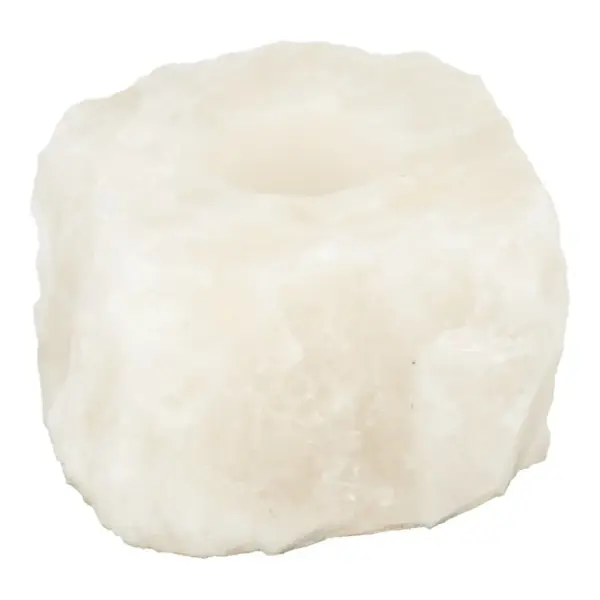 Fraaie witte bergkristal waxinelicht van 9-11cm