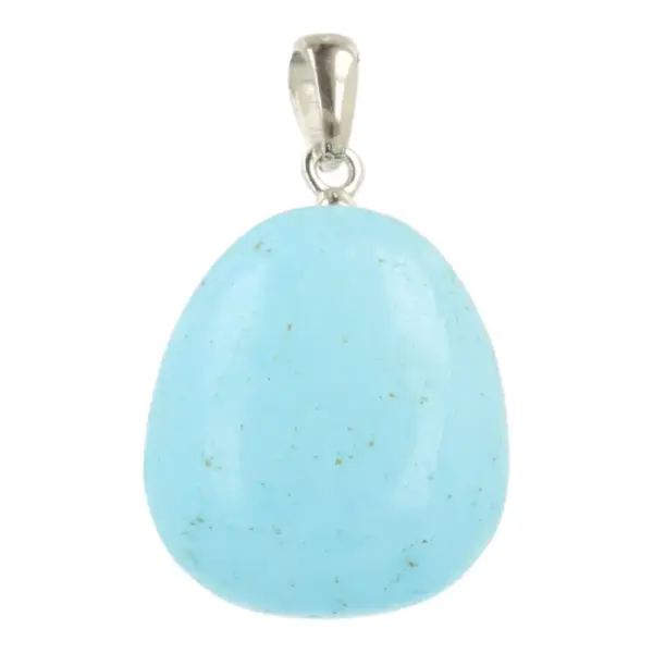 heldere blauwe aragoniet hanger met oogje