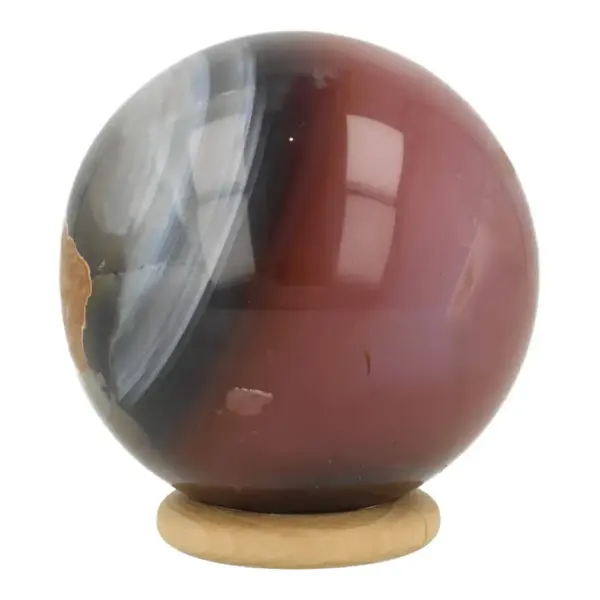 Prachtige Botswana agaat bol met veel rood en 57mm diameter