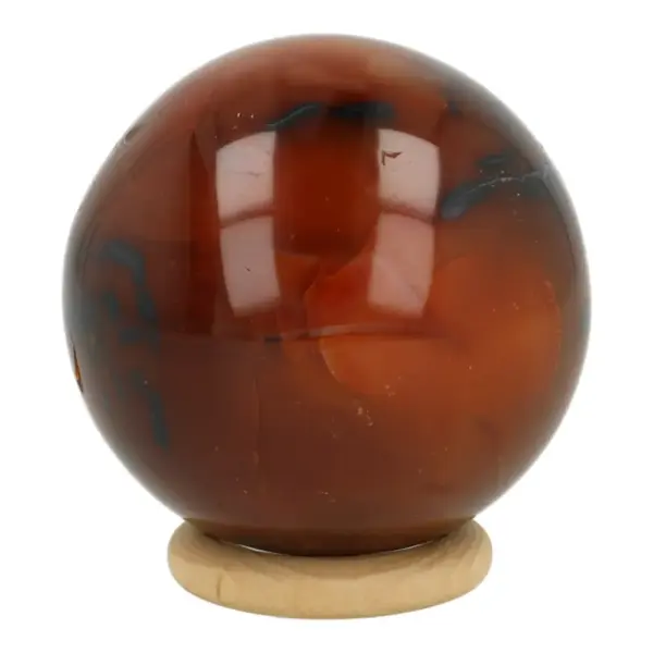 Mooie donkere carneool bol met diameter van 54mm (nr.1)