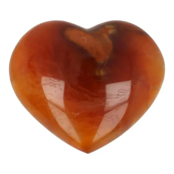 Fraai carneool hart van 67mm breed uit Madagaskar