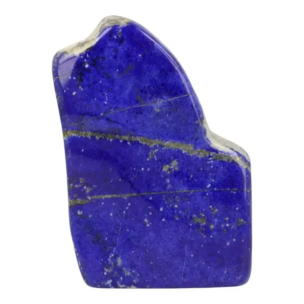 Helderblauwe lapis lazuli gepolijst van 105mm hoog uit Afghanistan