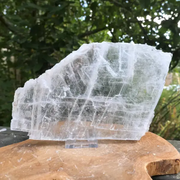 Fraai stuk mariaglas (nr.2) van 18cm lang en mooi transparant