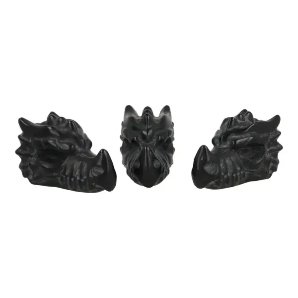 Zwarte obsidiaan draak van 8cm