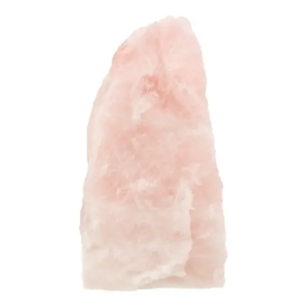 Fijne rozenkwarts lamp ruw van 18,5cm hoog