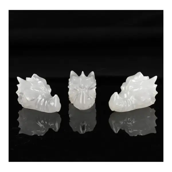 Fraaie glanzende seleniet draak van 6cm lang