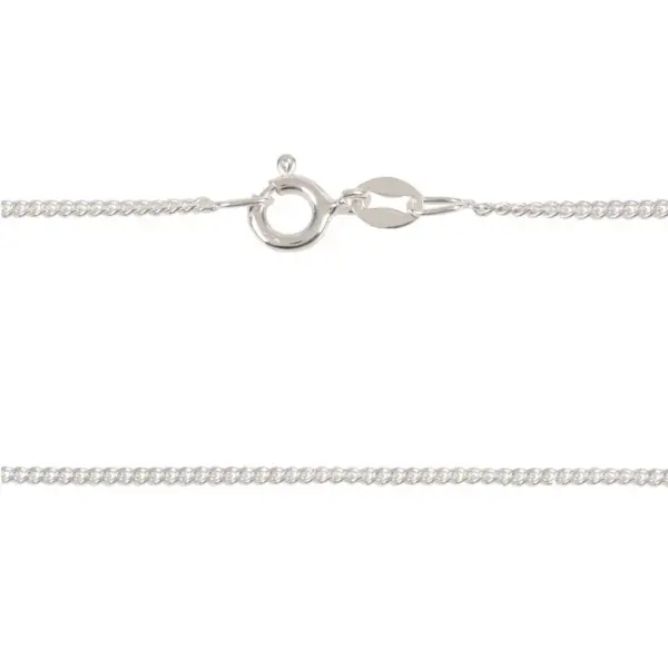 Fraaie zilveren ketting in gourmet uitvoering met schakels van 1,5mm diameter