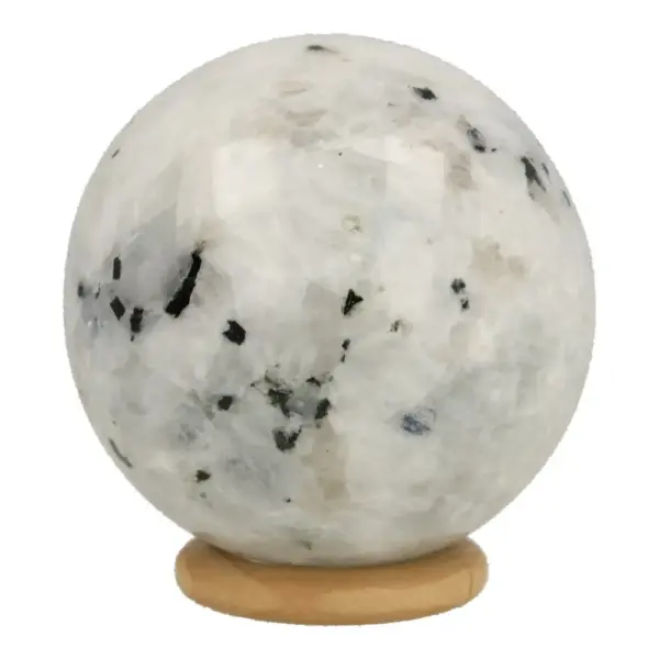 Fraaie witte maansteen bol met diameter van 57mm (nr.2)