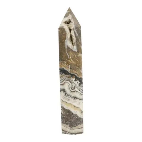 Bijzondere dendriet calciet toren van 17cm hoog