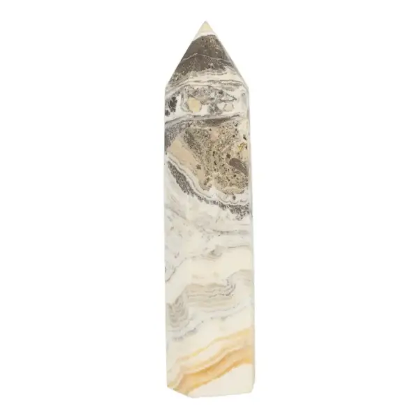 Fraaie dendriet calciet toren van 18cm hoog