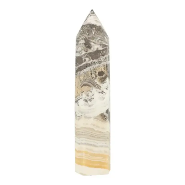 Mooie dendriet calciet toren van 21cm hoog