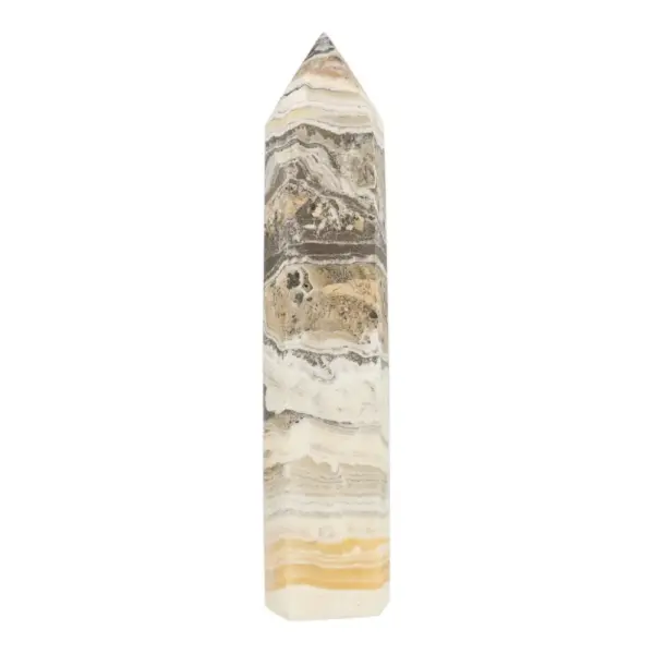Mooie dendriet calciet toren van 23,5cm hoog