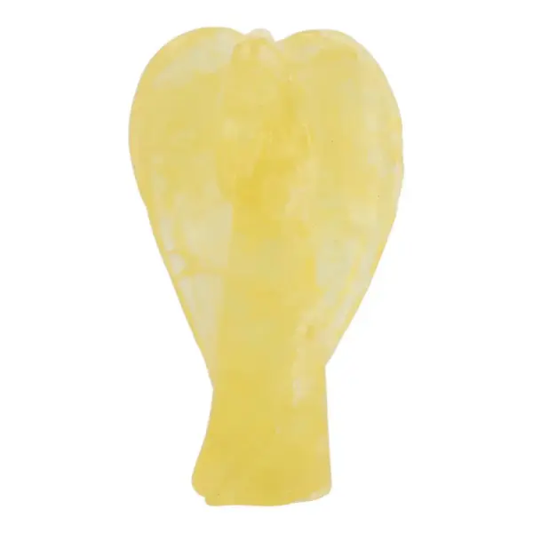 Frisse gele fluoriet engel (nr.5) van 10cm hoog