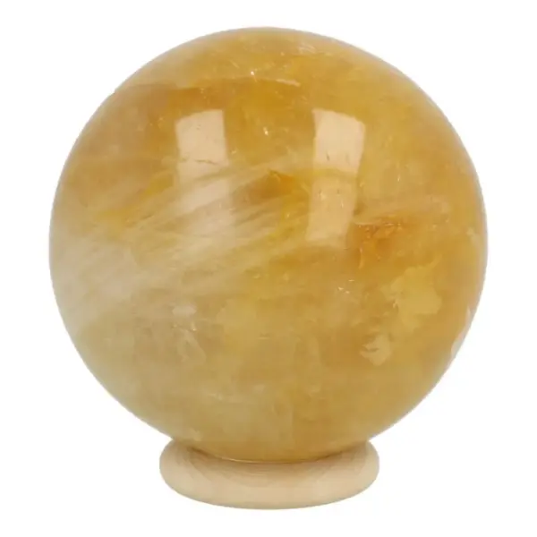 Fraaie gele golden healer bol met diameter van 57mm