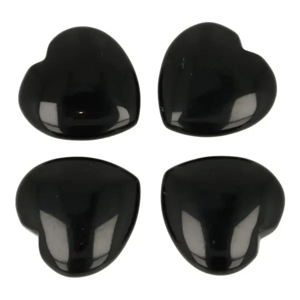 Zwarte obsidiaan hart van 4cm breed